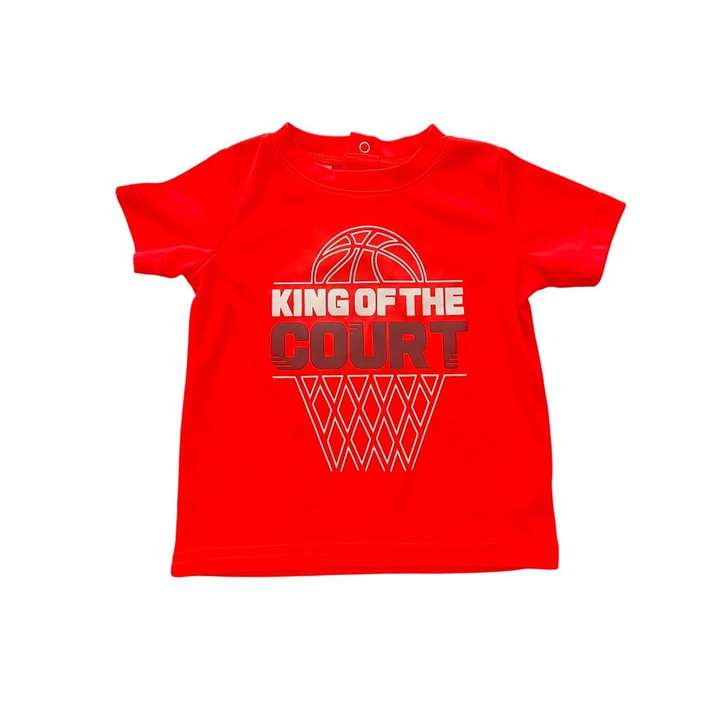 Koala Kids Orange King Of The Court Basketball Graphic Tee Shirt 3-6M (0955)